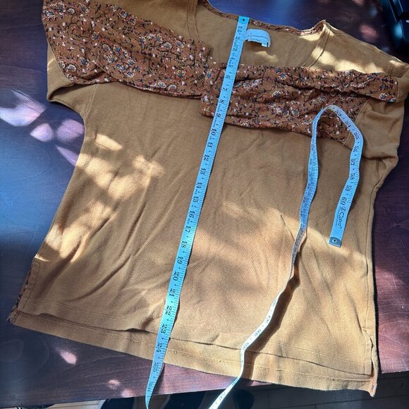 ANTHROPOLOGIE Annette Thermal Waffle Knit/Floral Top - Small - Picture 8 of 8